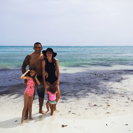 UFC heavyweight champion Fabricio Werdum with his family.