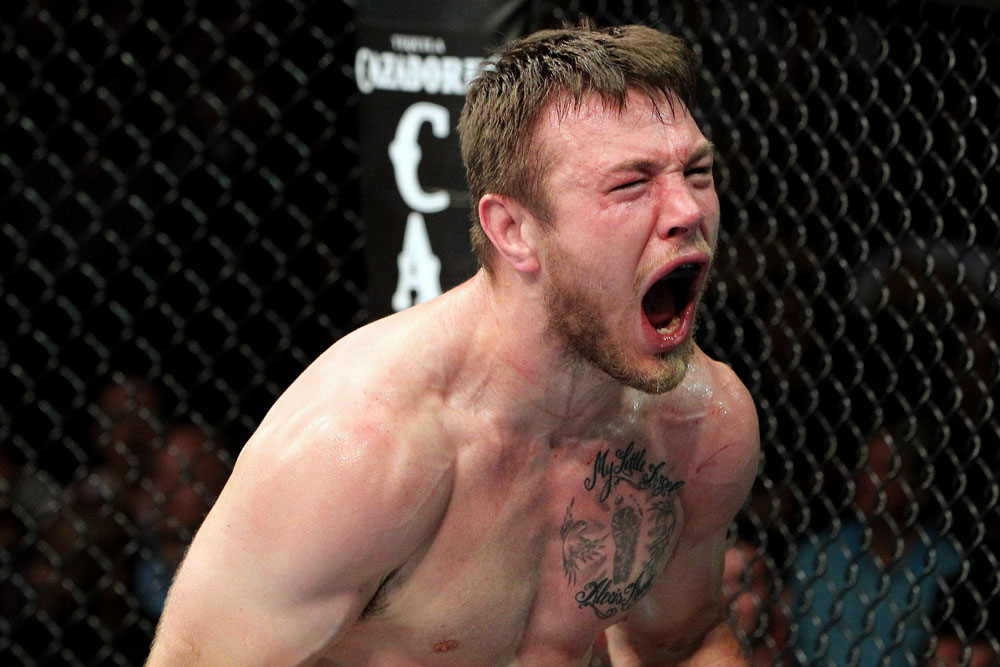 UFC 118 Miller Celebrates