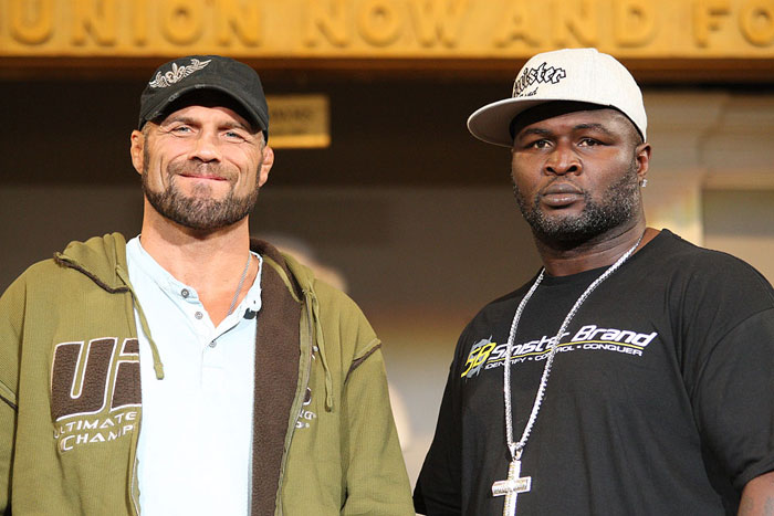 UFC 118 Press Conference: Randy Couture vs. James Toney.
Photo by Josh Hedges.