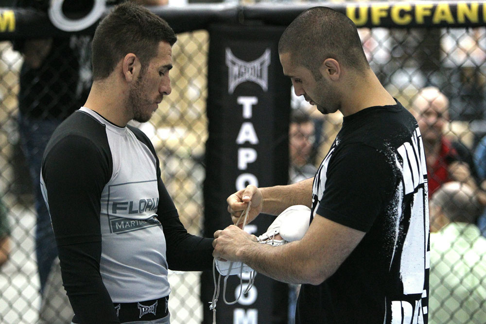 UFC118: Aug. 26th Boston, MA. Kenny Florian at open workouts. (Photo by Josh Hedges/Zuffa LLC via Getty Images)