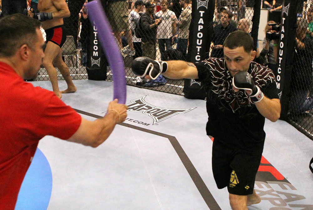 UFC118: Aug. 26th Boston, MA. Frankie Edgar at open workouts. (Photo by Josh Hedges/Zuffa LLC via Getty Images)