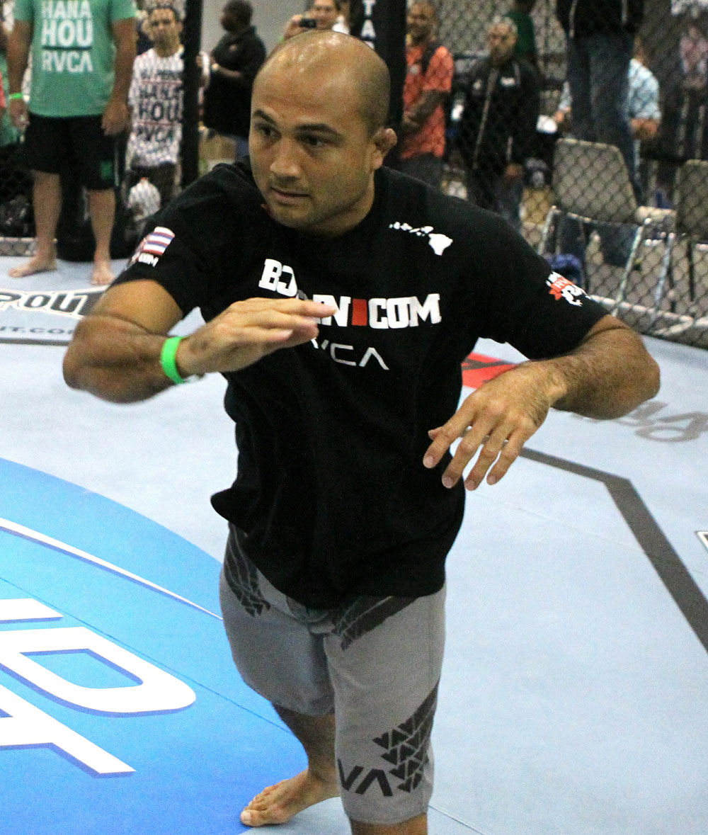 UFC118: Aug. 26th Boston, MA. BJ Penn at open workouts. (Photo by Josh Hedges/Zuffa LLC via Getty Images)