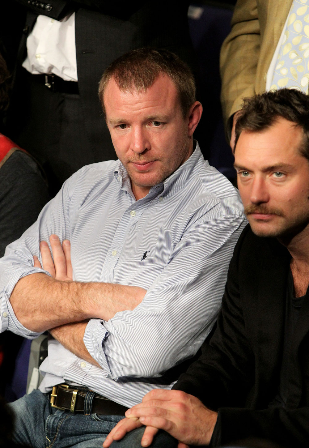 UFC 120: Guy Ritchie (L) and Jude Law(R)