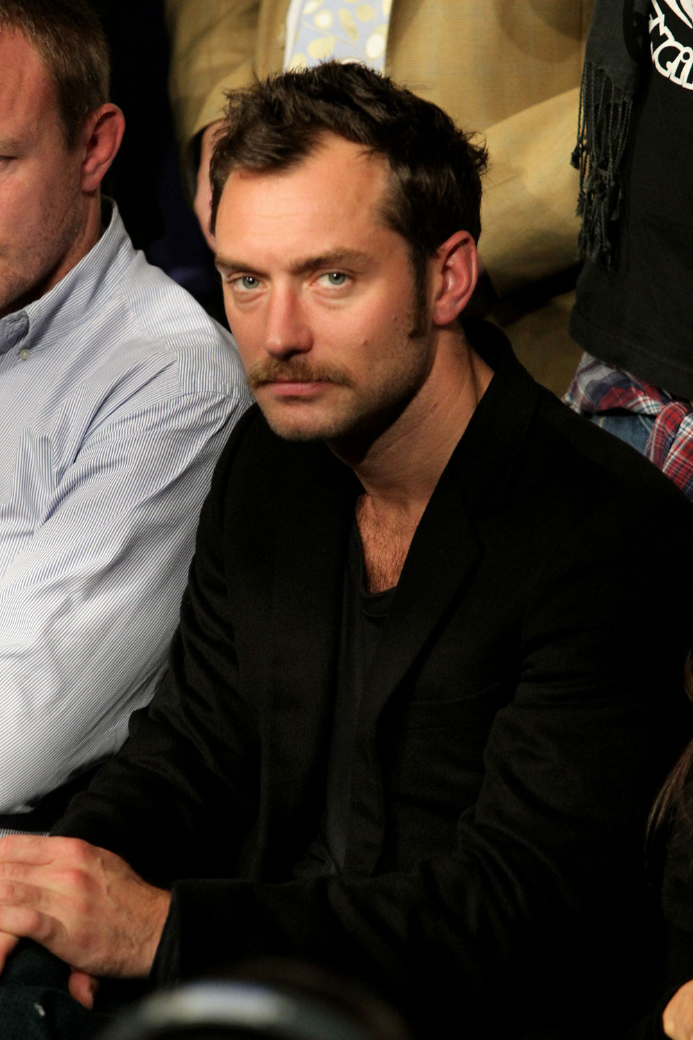 UFC 120: Jude Law watches the fight.