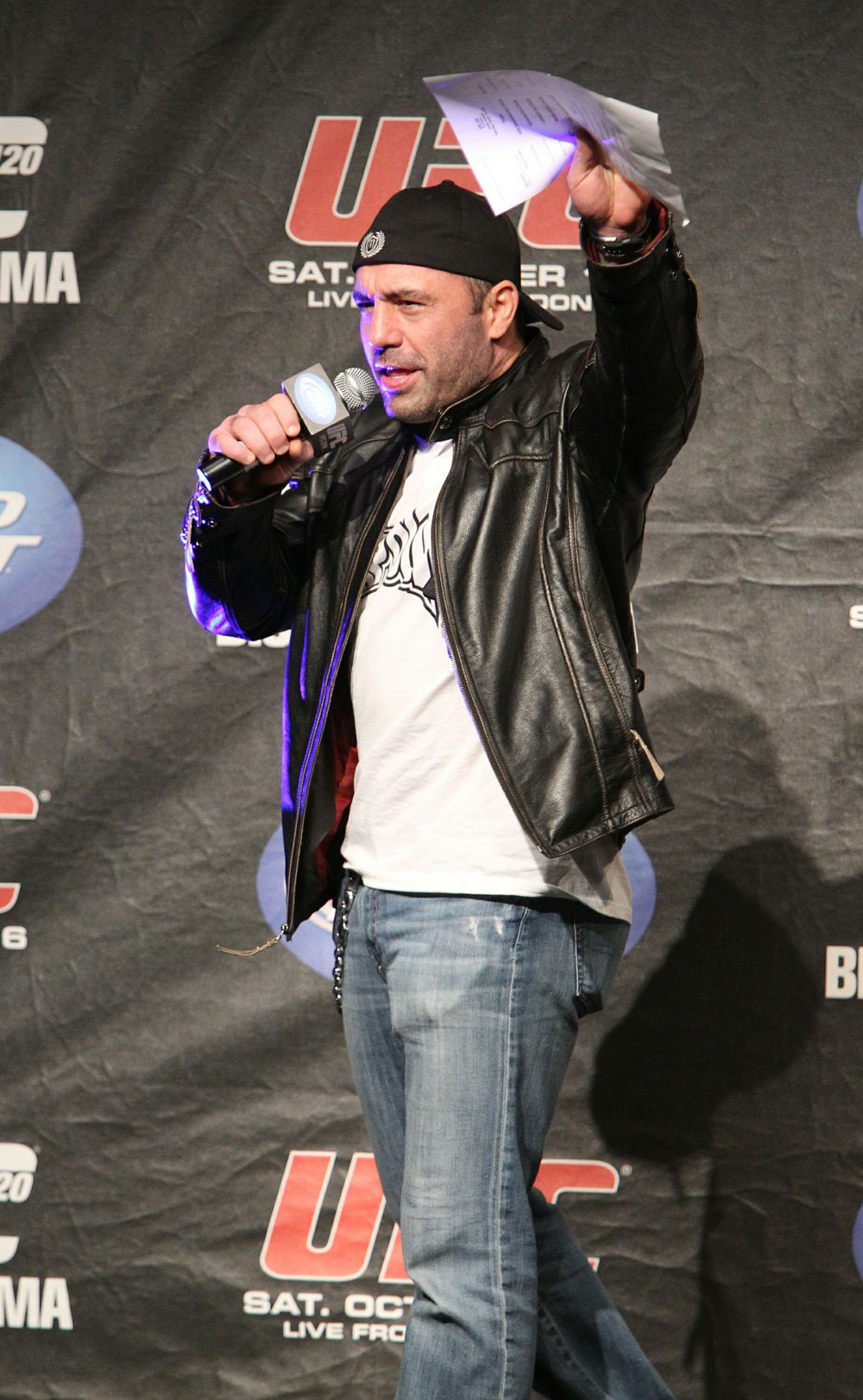 Joe Rogan at the UFC 120 Weigh-Ins in London.