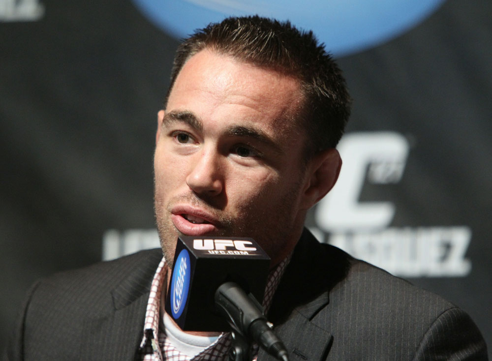 Welterweight fighter Jake Shields at the UFC 121 pre-fight press conference at the Walt Disney Concert Hall on October, 20 2010 in Los Angeles, California.