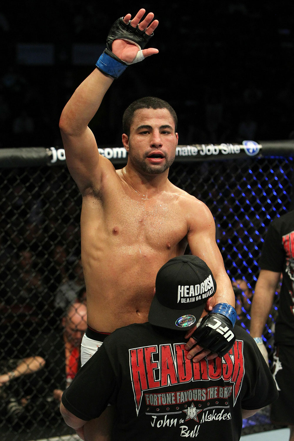UFC 124: John Makdessi celebrates his win over