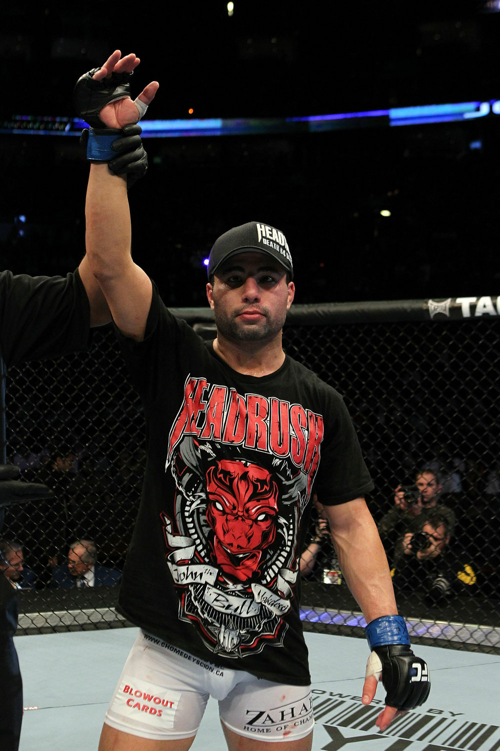 UFC 124: John Makdessi celebrates his win