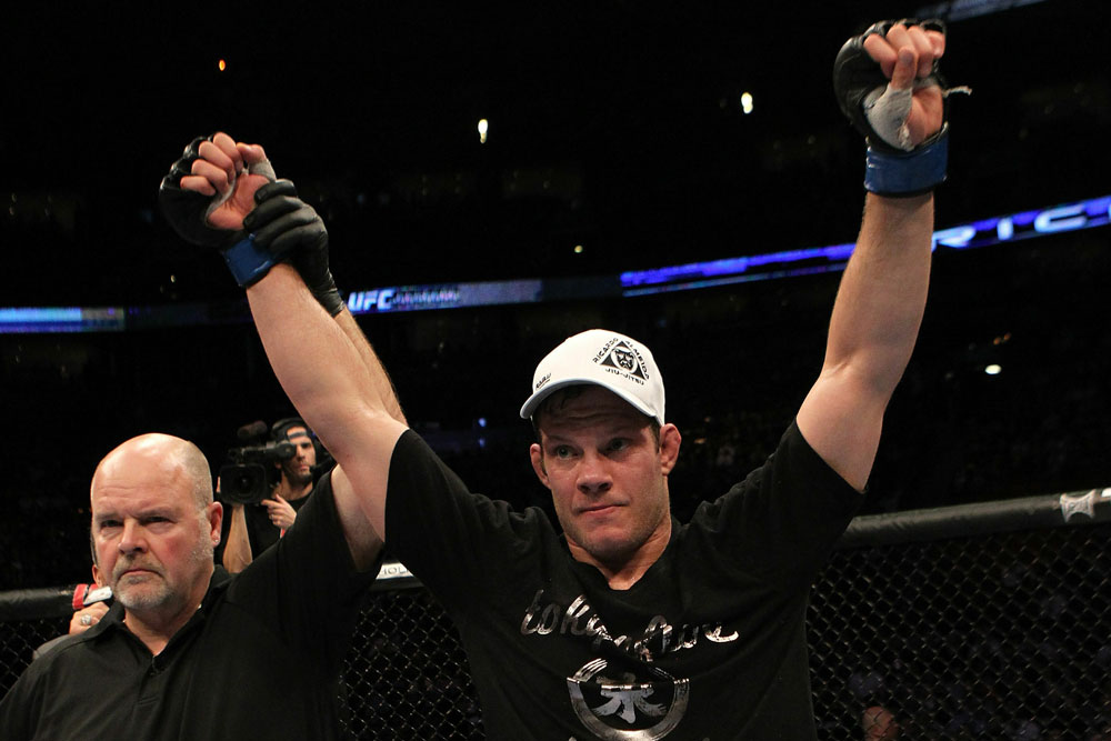 UFC 124: Ricardo Almeida celebrates his win.