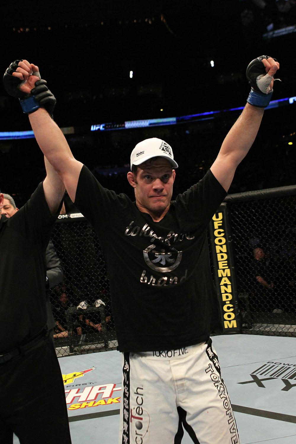UFC 124: Ricardo Almeida celebrates his win.