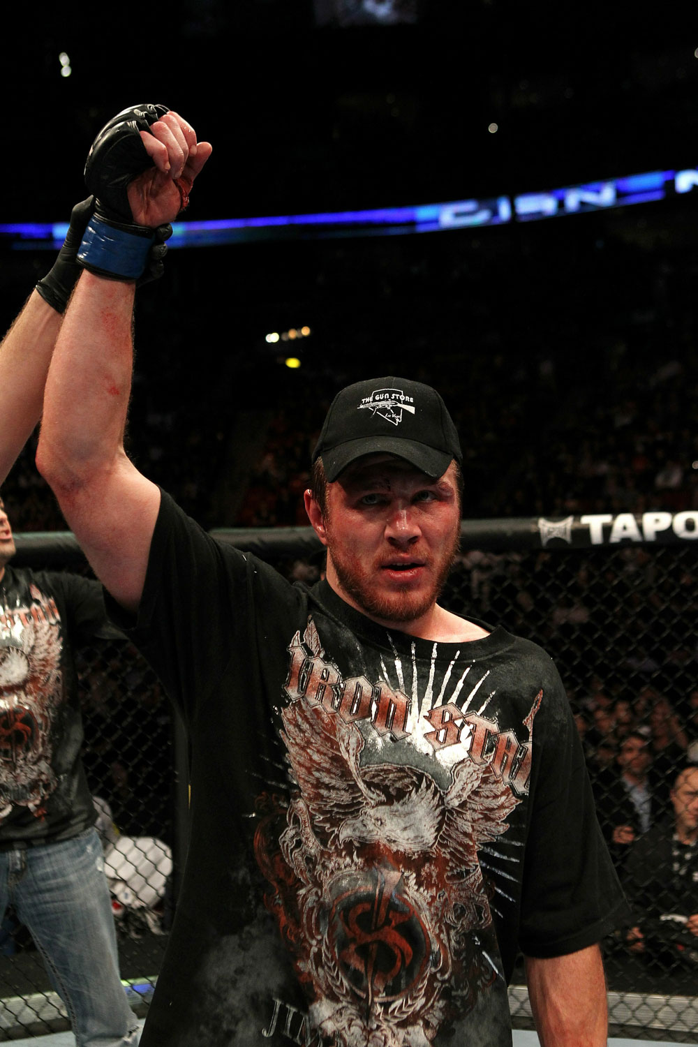 UFC 124: Dan Miller celebrates his win.