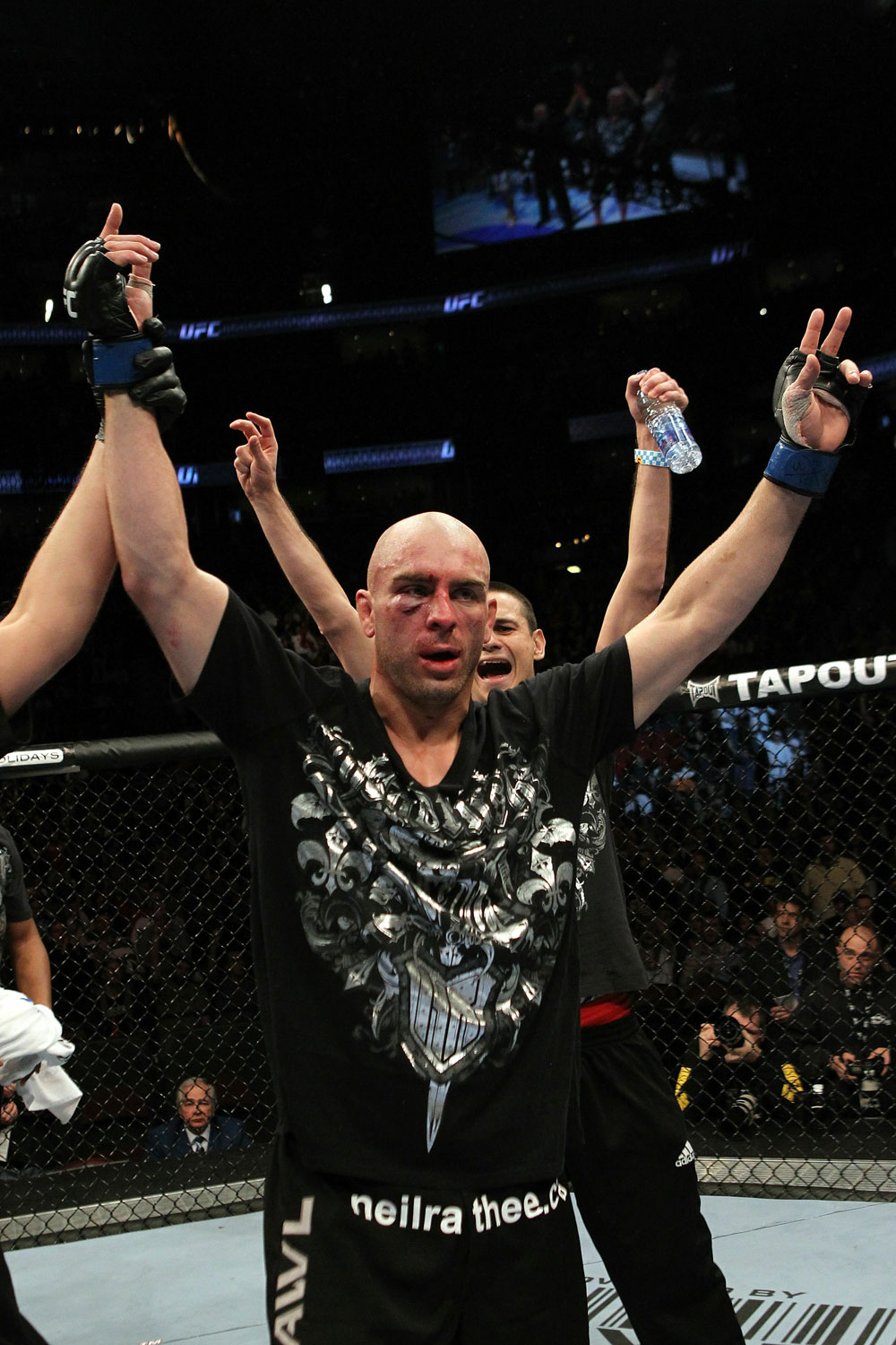 UFC 124: Sean Pierson celebrates his win.