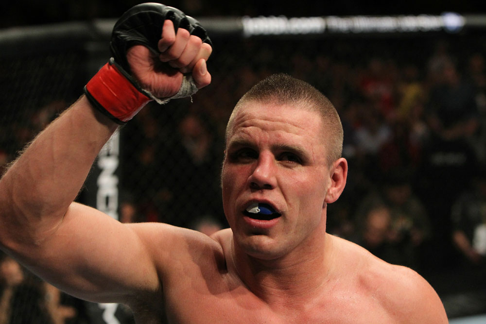 UFC 124: Bongfeldt reacts to the draw.