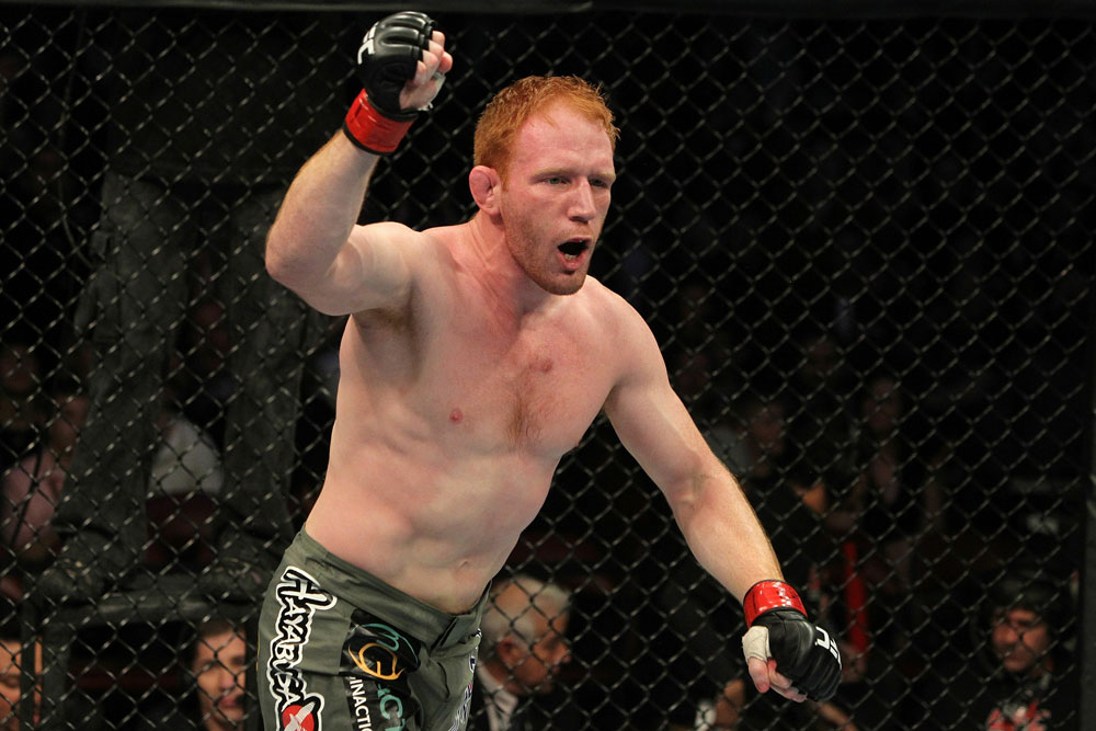 UFC 124: Bocek celebrates his win.