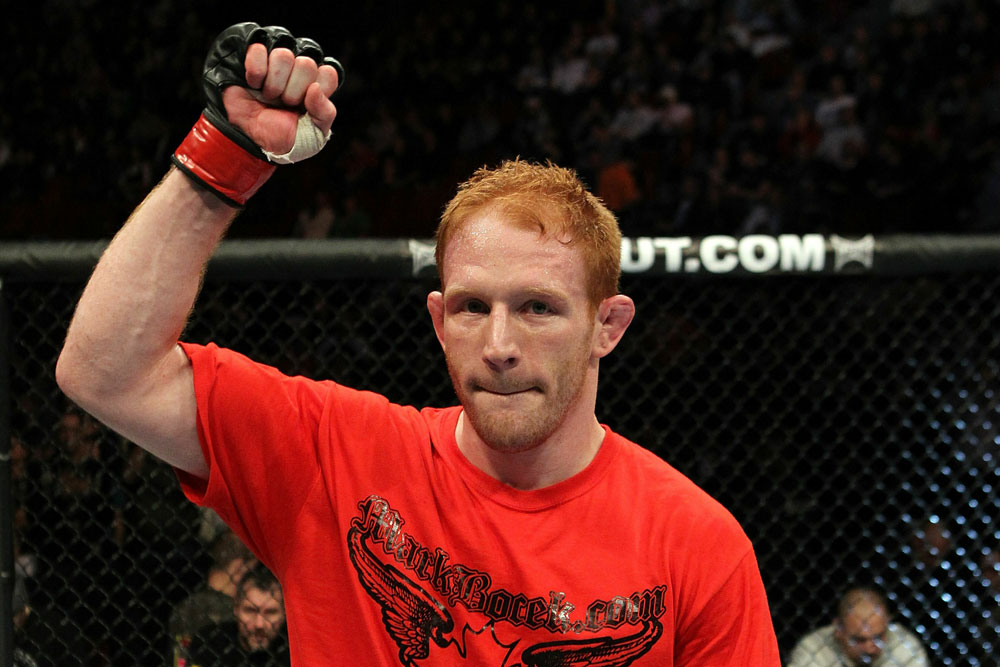 UFC 124: Bocek celebrates his win.