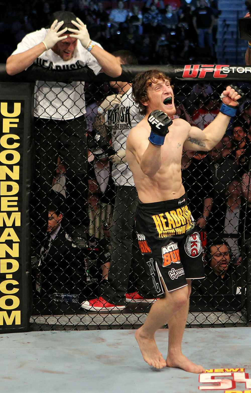 UFC 124: Danzig celebrates his win.