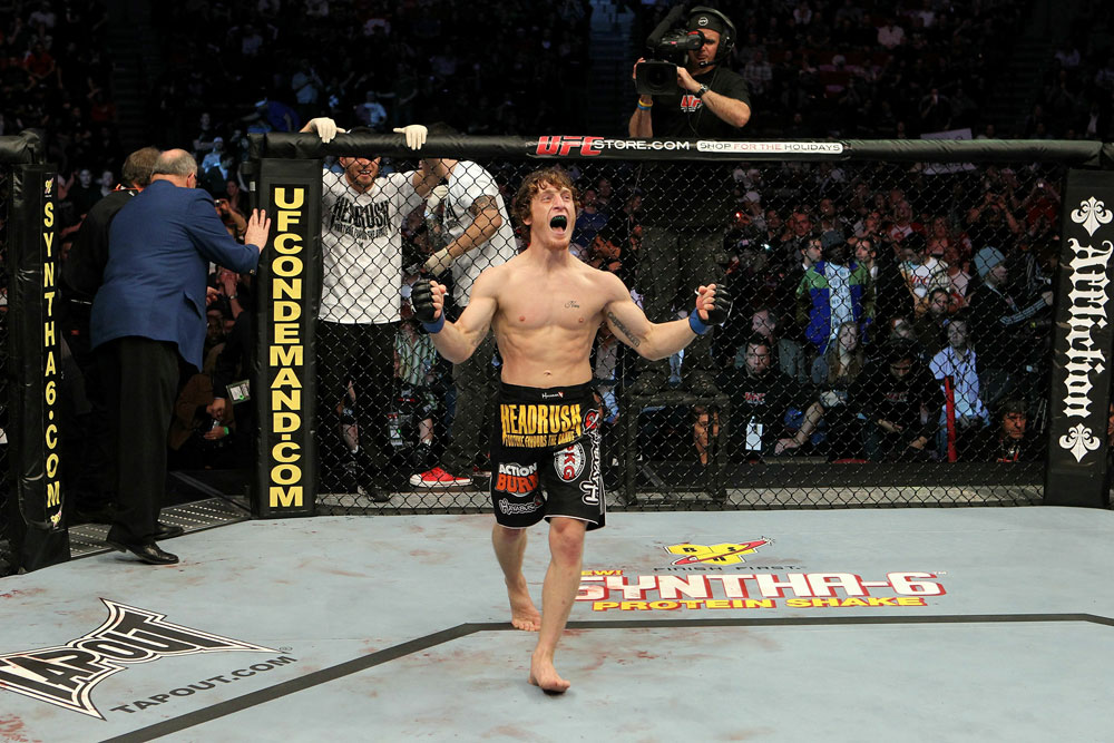 UFC 124: Danzig celebrates his win.