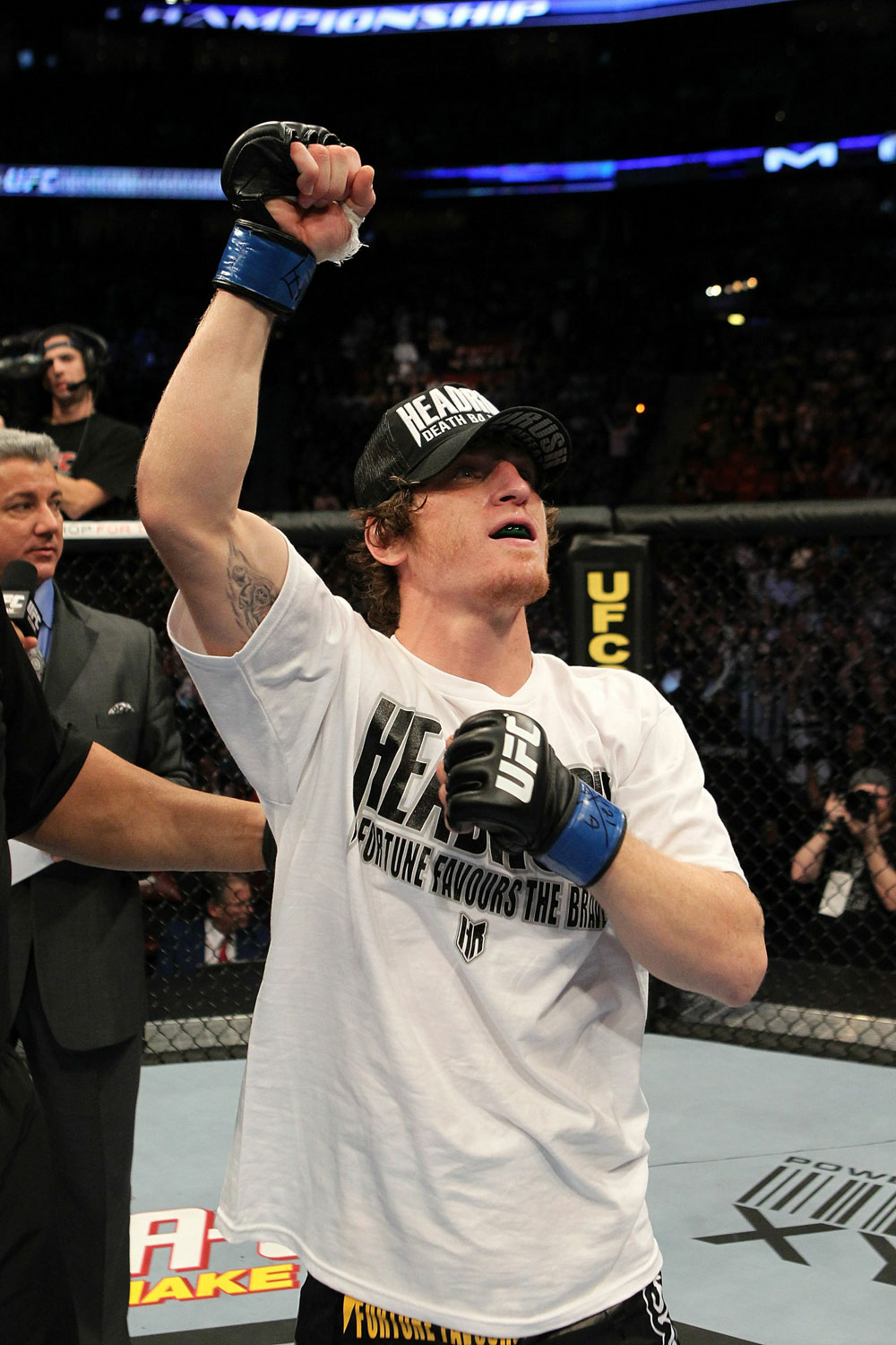 UFC 124: Danzig celebrates his win.