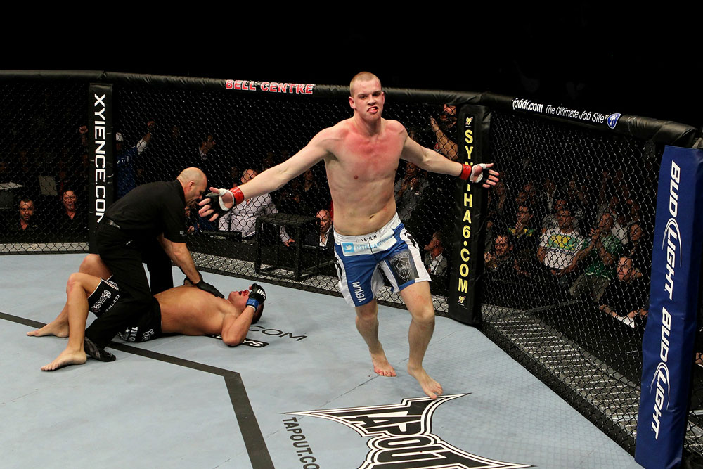 UFC 124: Stefan Struve celebrates his win.