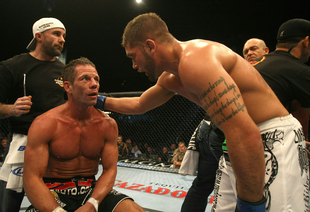 UFC 126: Davis after being knocked out by Stephens.