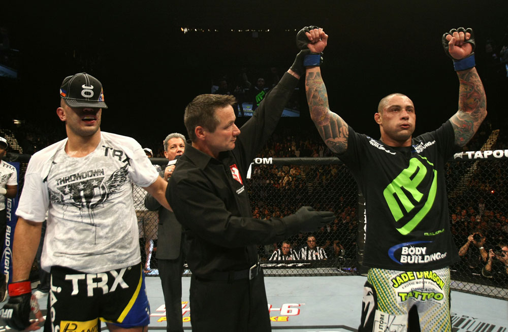 UFC 125: Thiago Silva celebrates his win over Brandon Vera.