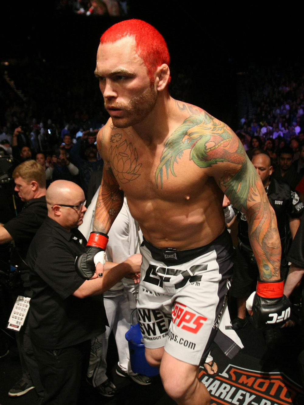 UFC 125: Chris Leben enters the ring.
