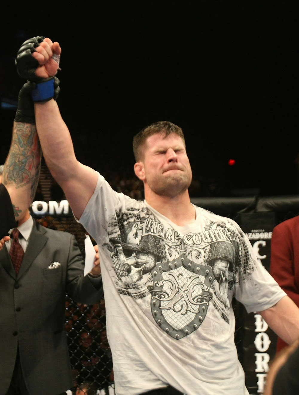UFC 125: Brian Stann celebrates his win over Chris Leben