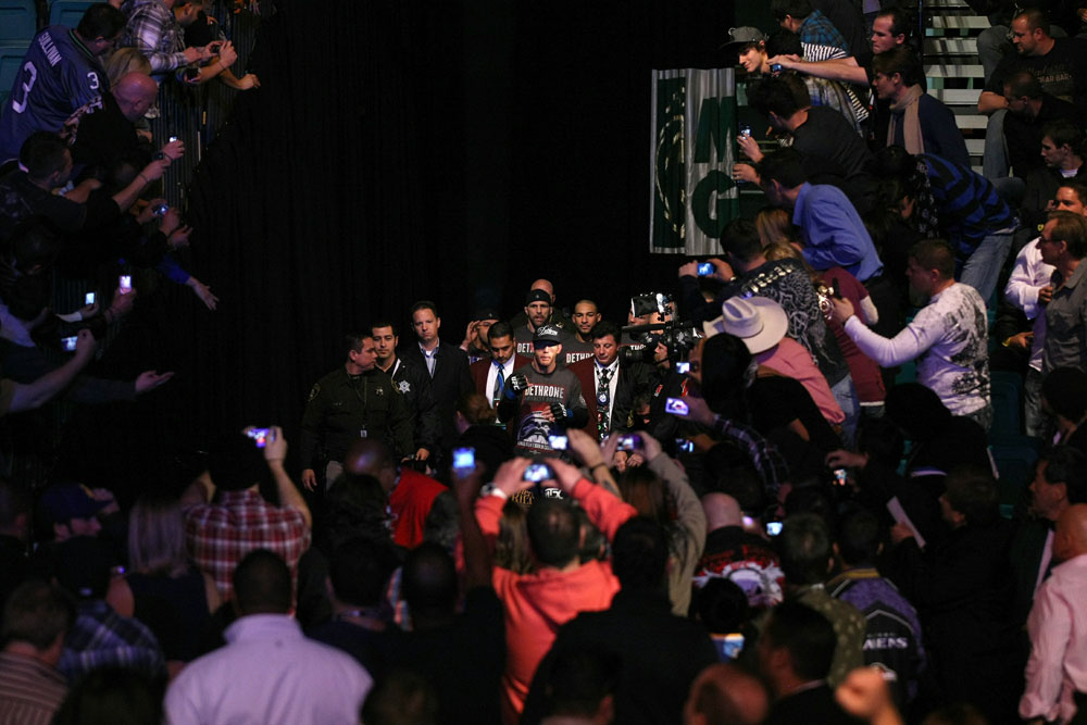 UFC 125: Gray Maynard enters the ring.
