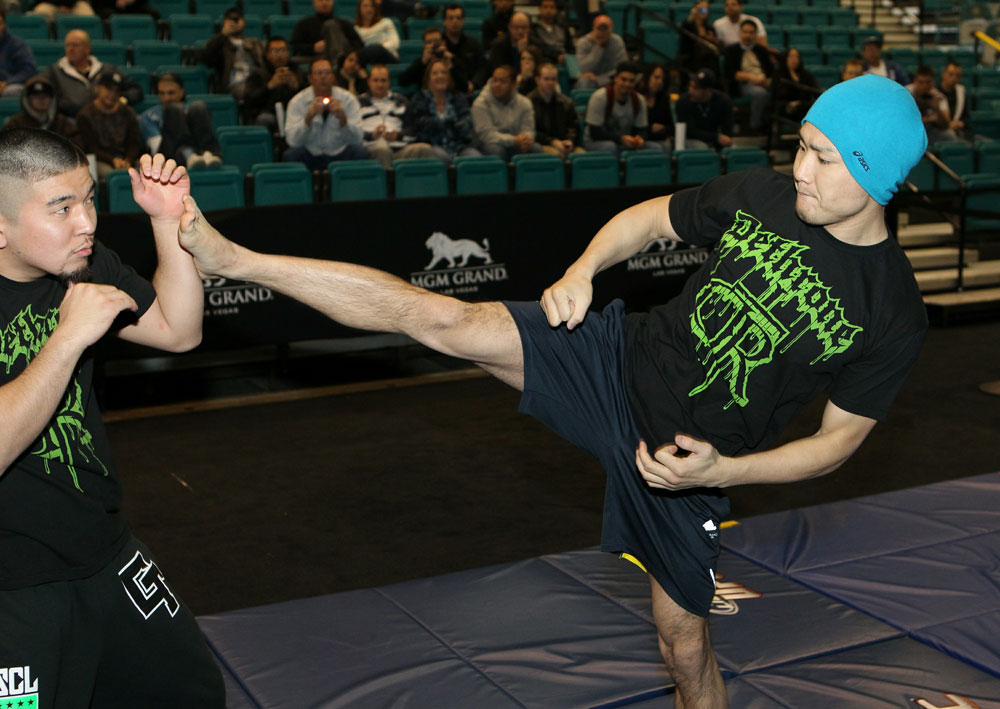 Takanori Gomi at the UFC 125 Open Workouts.