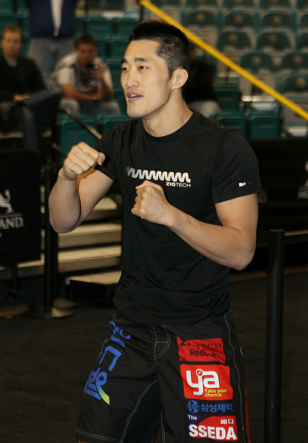 Dong Hyun Kim at the UFC 125 Open Workouts.