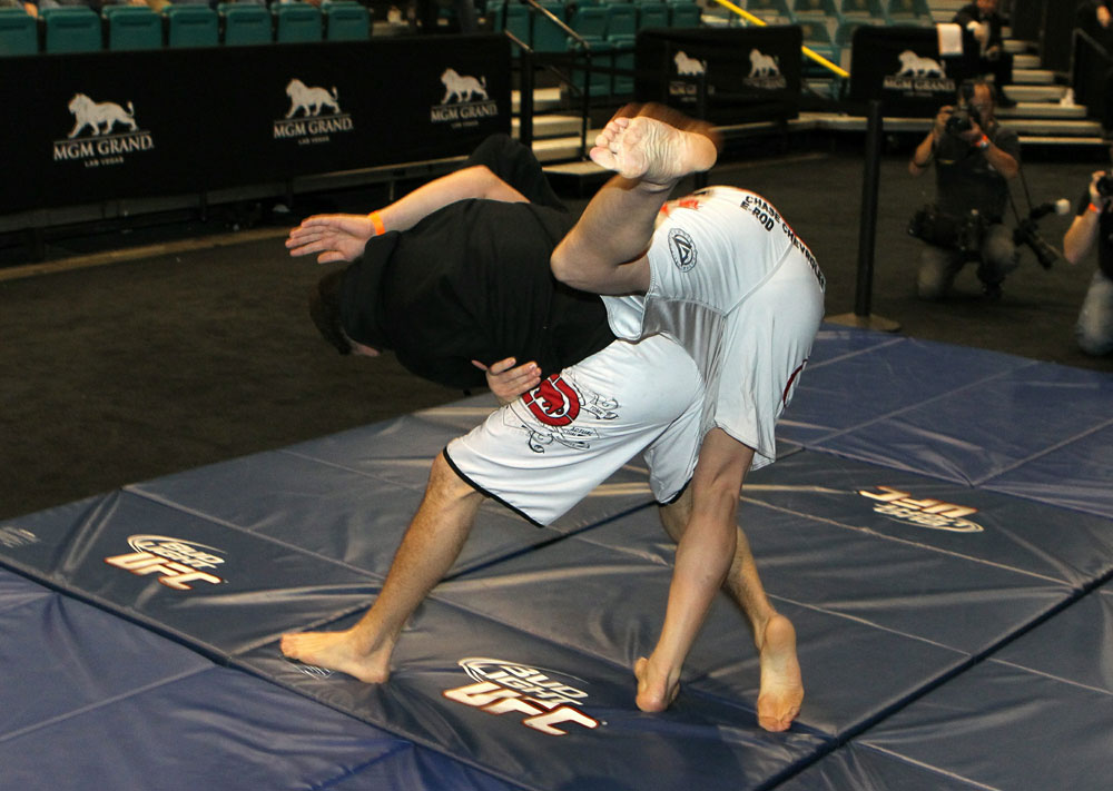 Dong Hyun Kim at the UFC 125 Open Workouts.