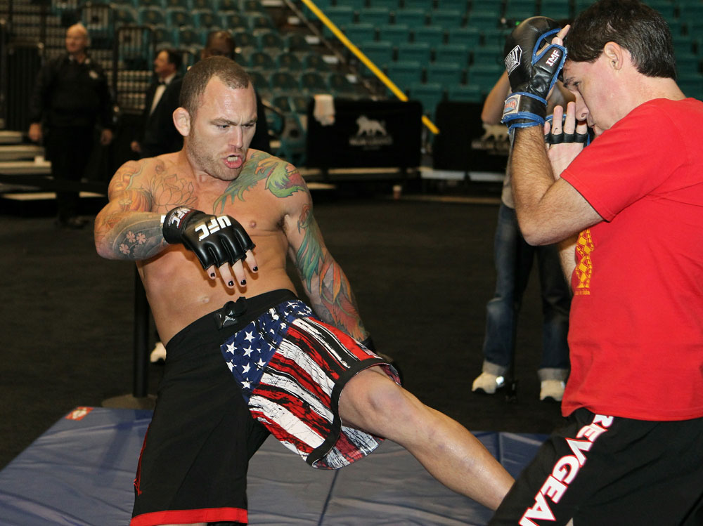 Chris Leben at the UFC 125 Open Workouts.