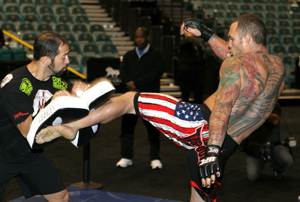 Chris Leben at the UFC 125 Open Workouts.