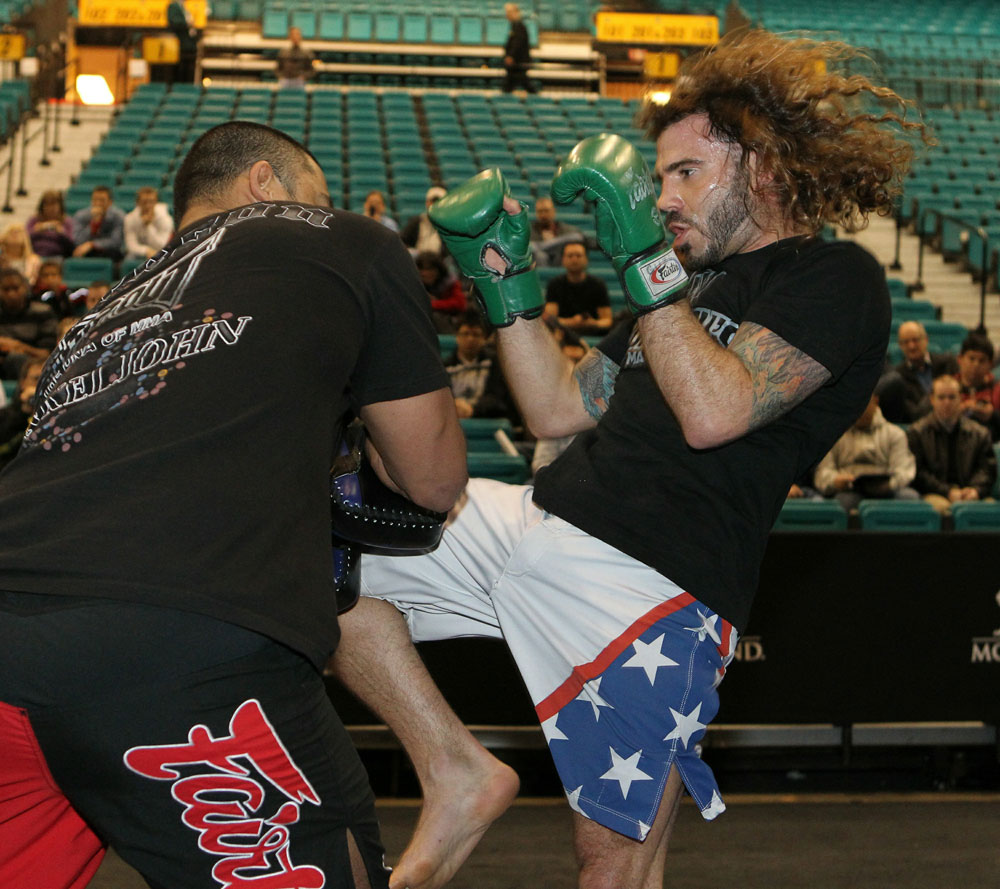 Clay Guida at the UFC 125 Open Workouts.