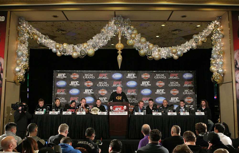 Dana White speaks at the UFC 125 Pre-Fight Press Conference.
