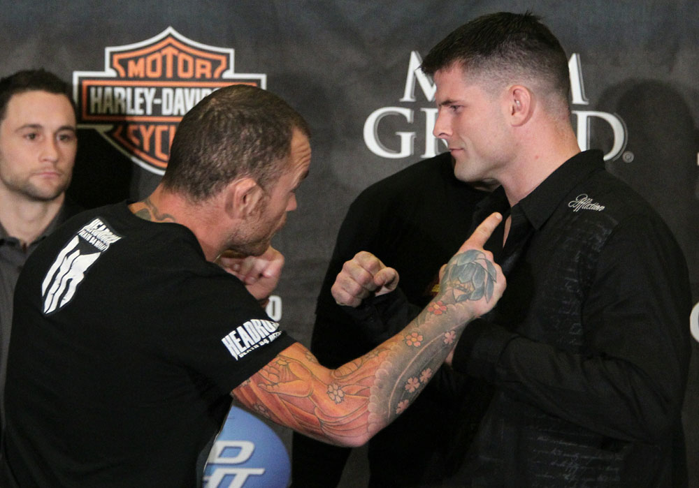 Leben vs. Stann at the UFC 125 Pre-Fight Press Conference.