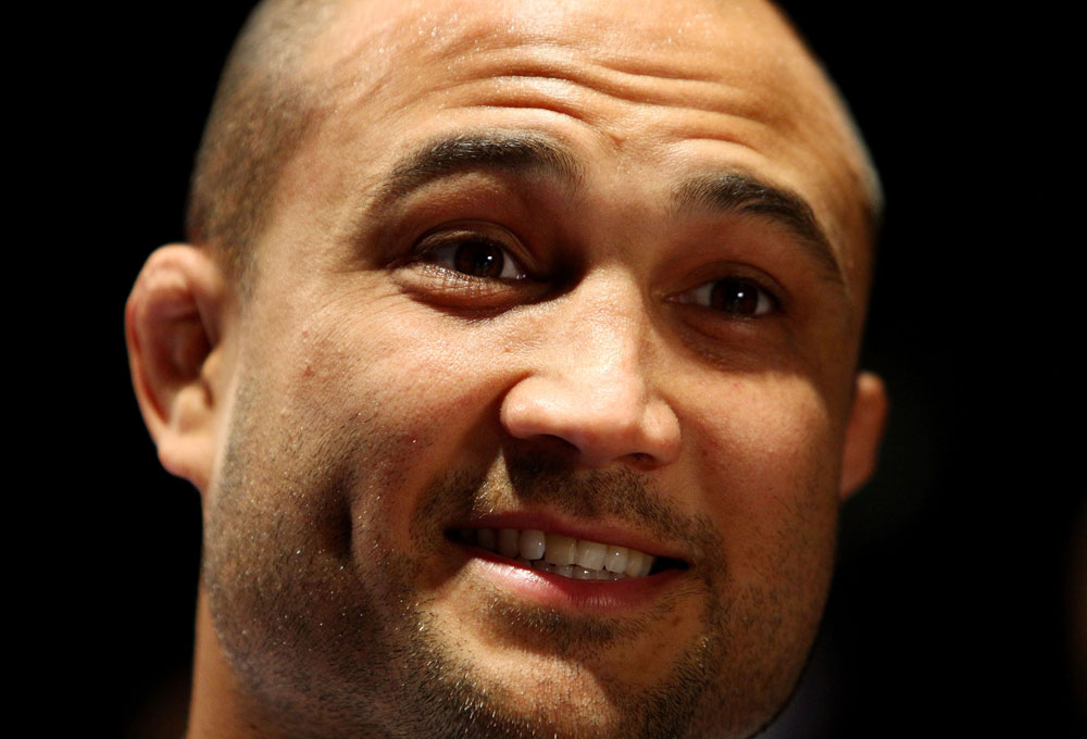 BJ Penn speaks with the media during an Open Workout