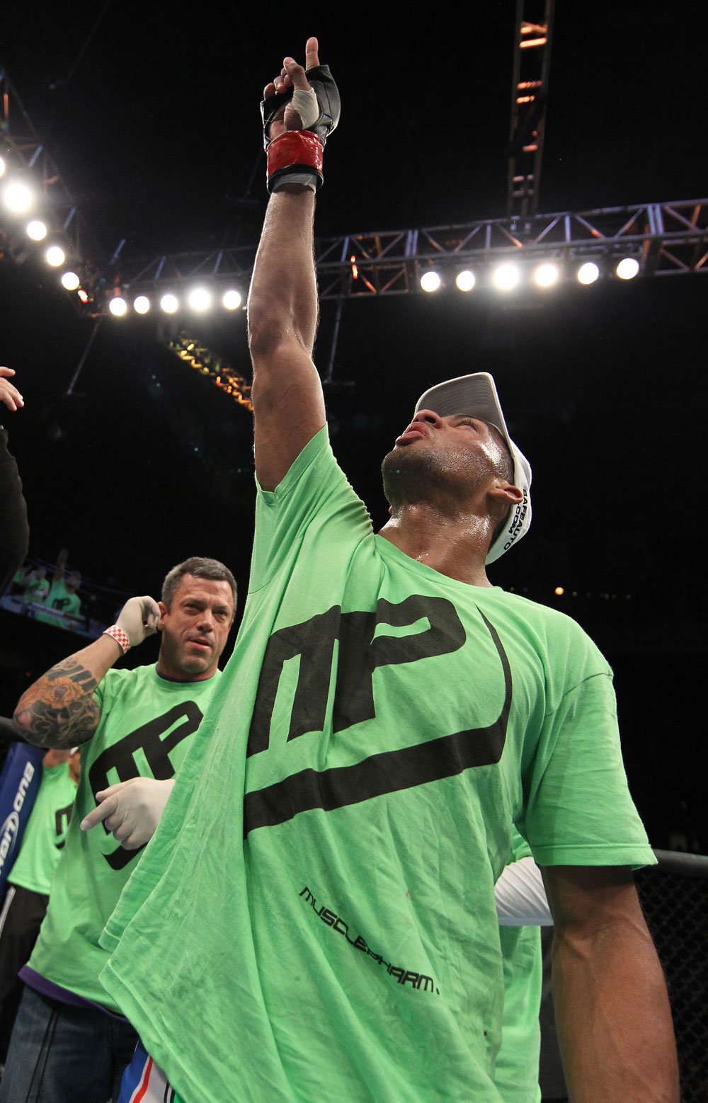 UFC 128: Edson Barboza celebrates his win