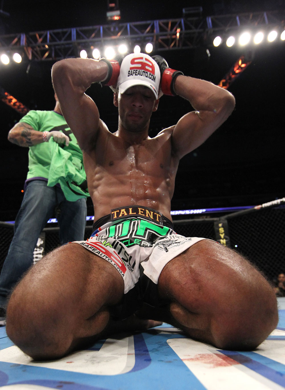 UFC 128: Edson Barboza celebrates his win