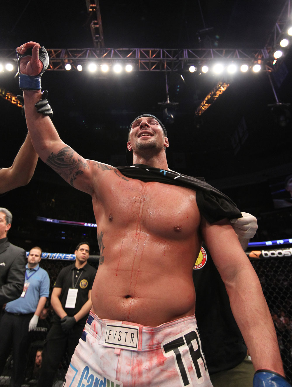 UFC 128: Brendan Schaub celebrates his win