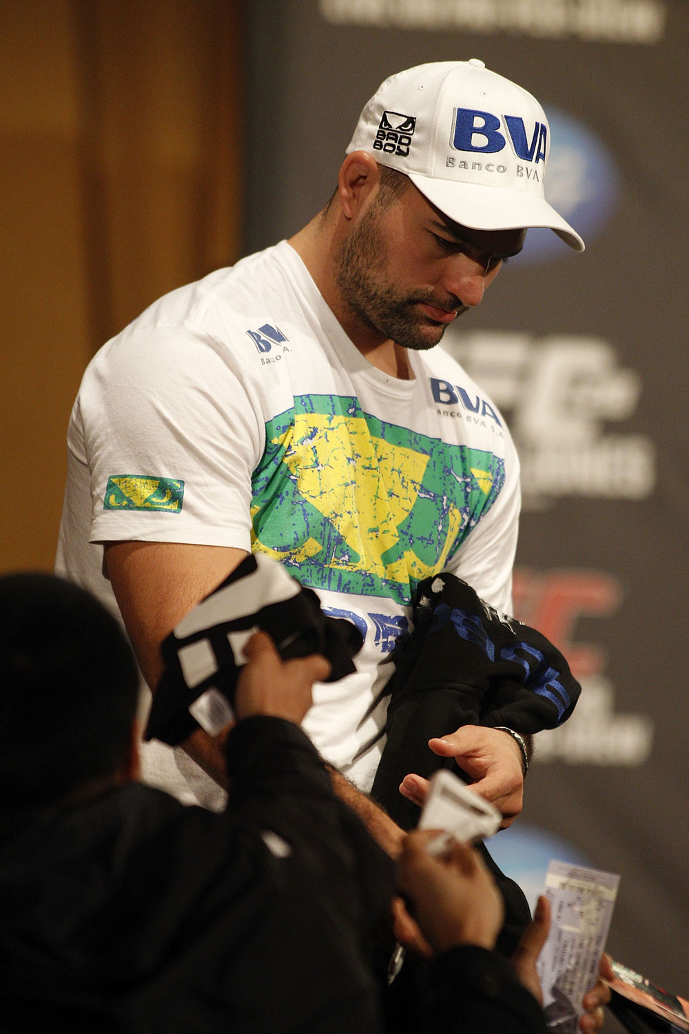 UFC 128: Pre-Fight Press Conference: (L-R) Shogun Rua