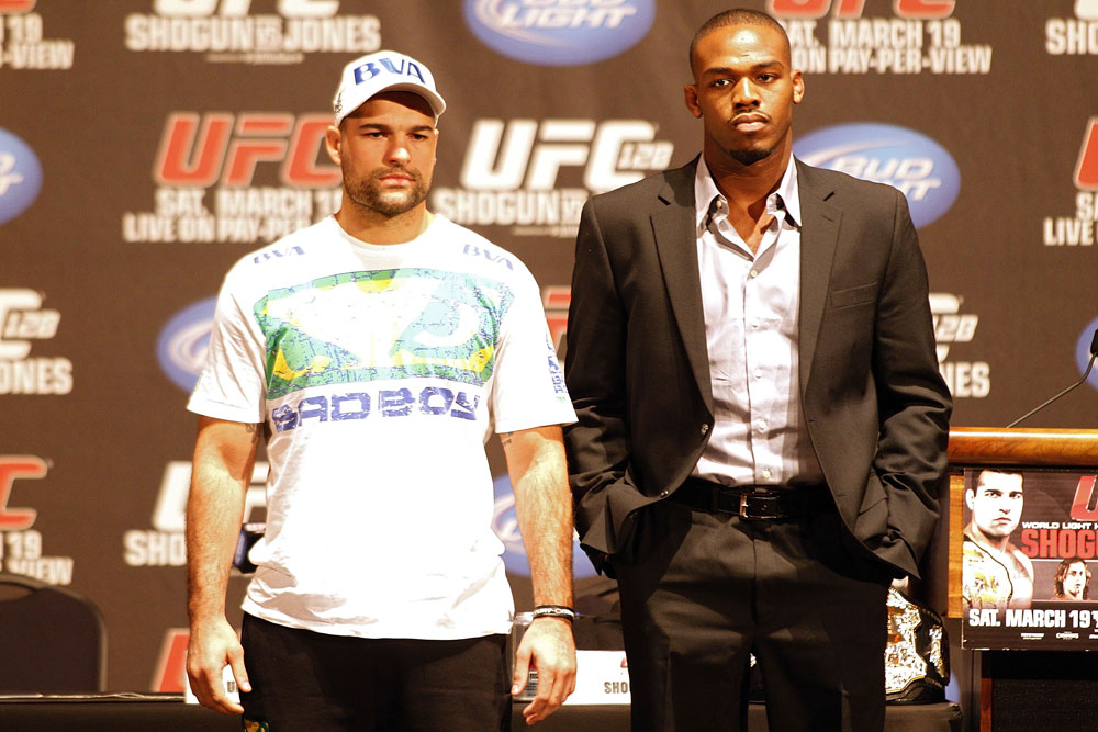 UFC 128: Pre-Fight Press Conference: (L-R) Shogun vs. Jones