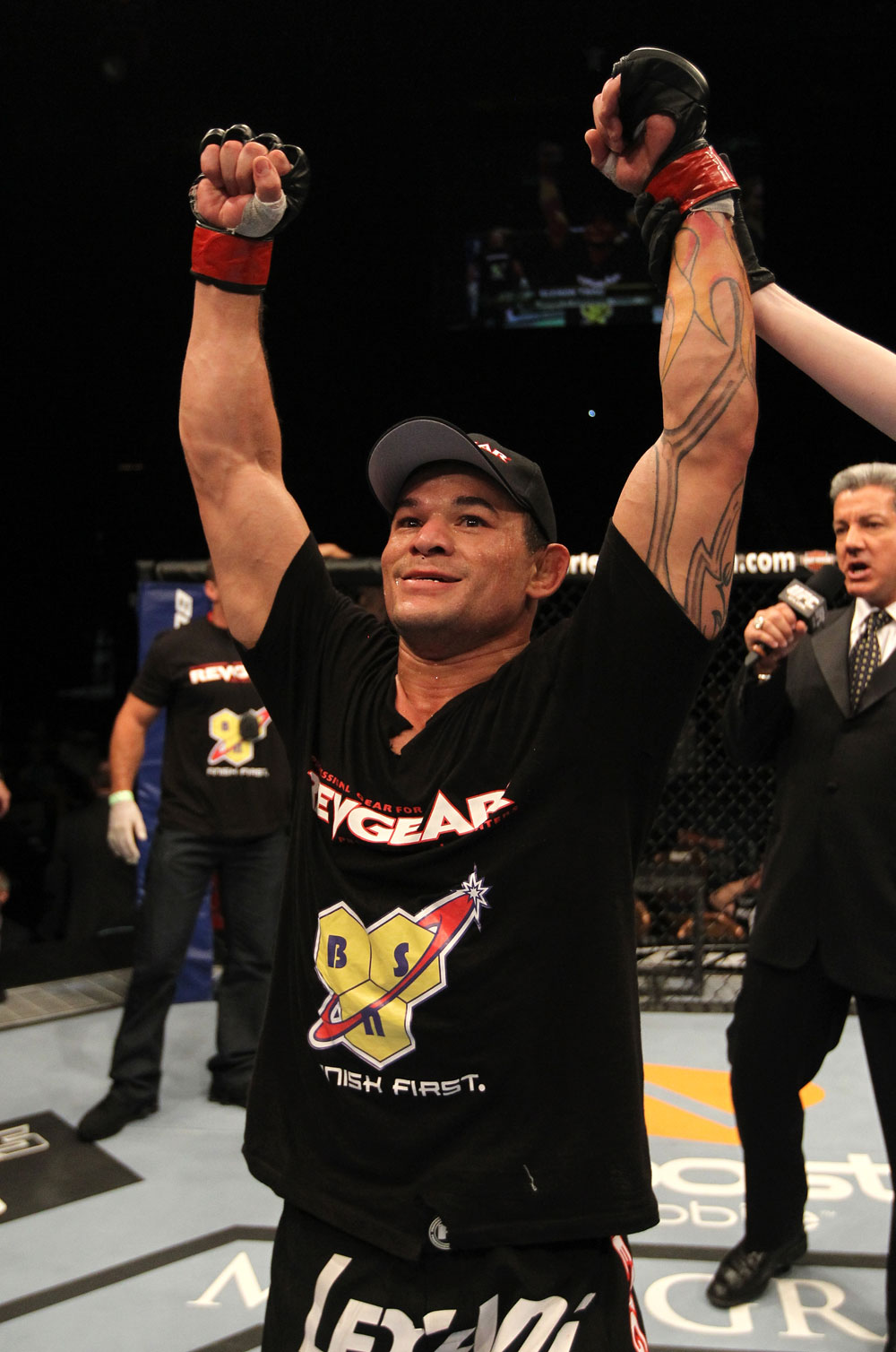 UFC 130: Gleison Tibau celebrates his win