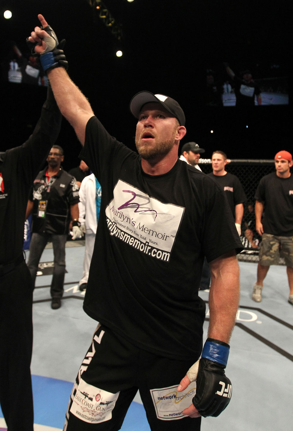 UFC 130: Tim Boetsch celebrates his win over Kendall Grove.