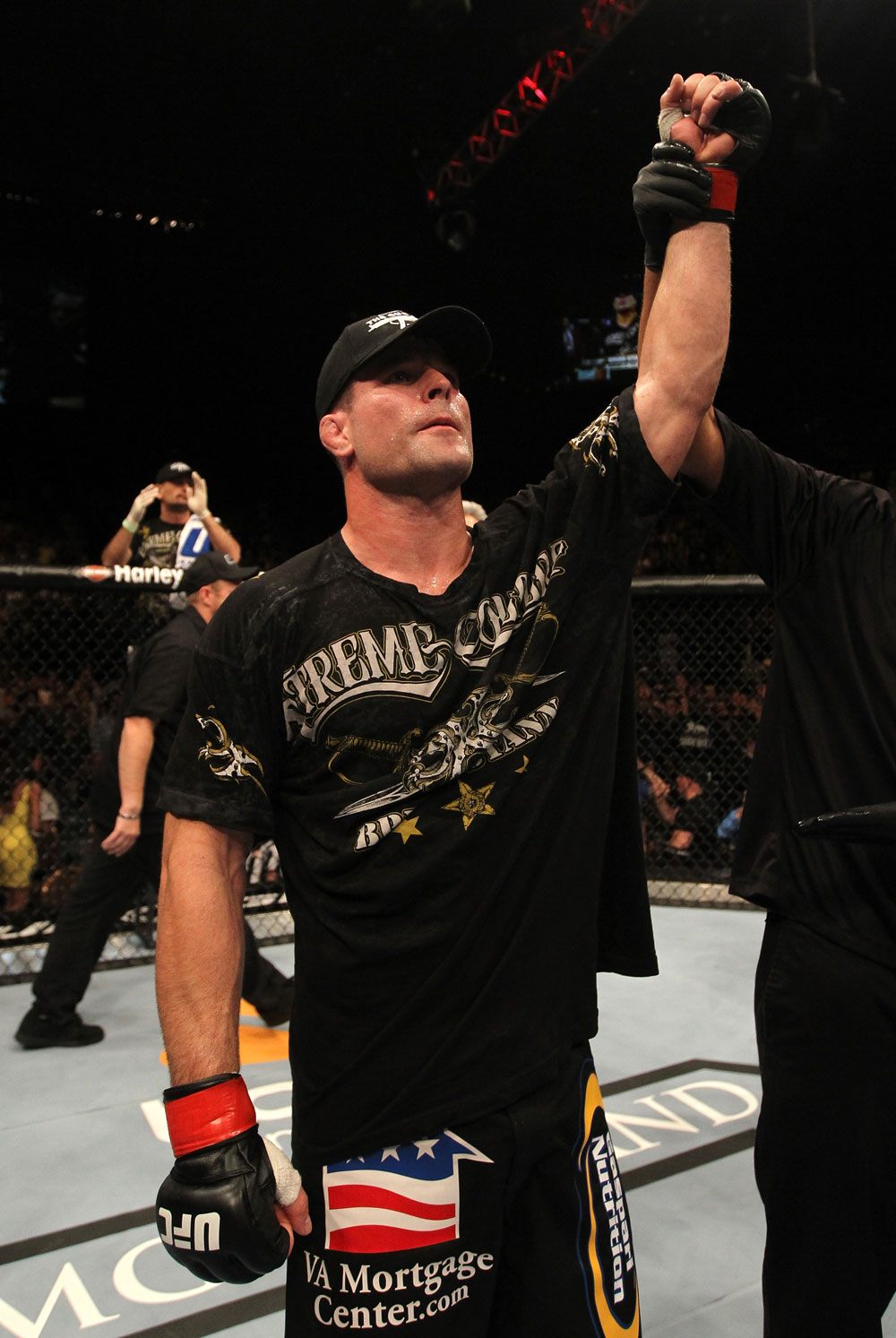 UFC 130: Brian Stann celebrates his win.