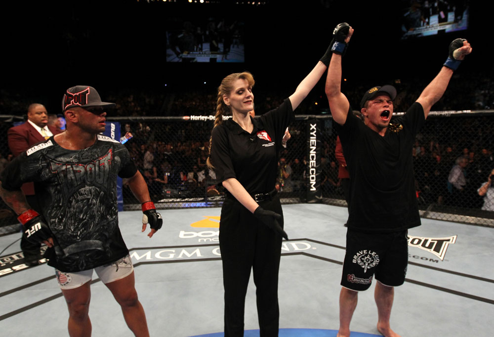 UFC 130: Rick Story celebrates his victory