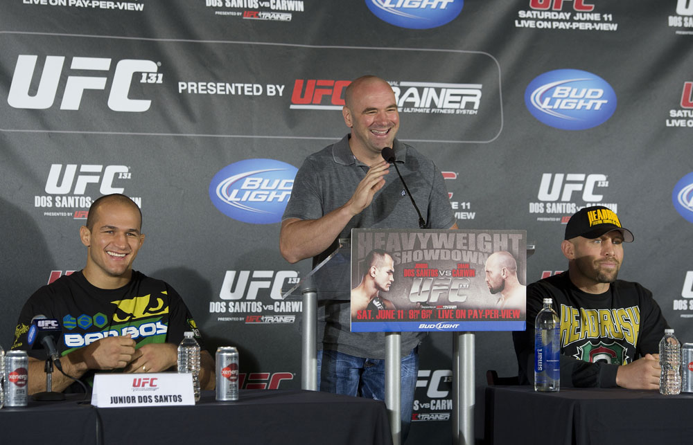 Dana White, Junior dos Santos & Shane Carwin