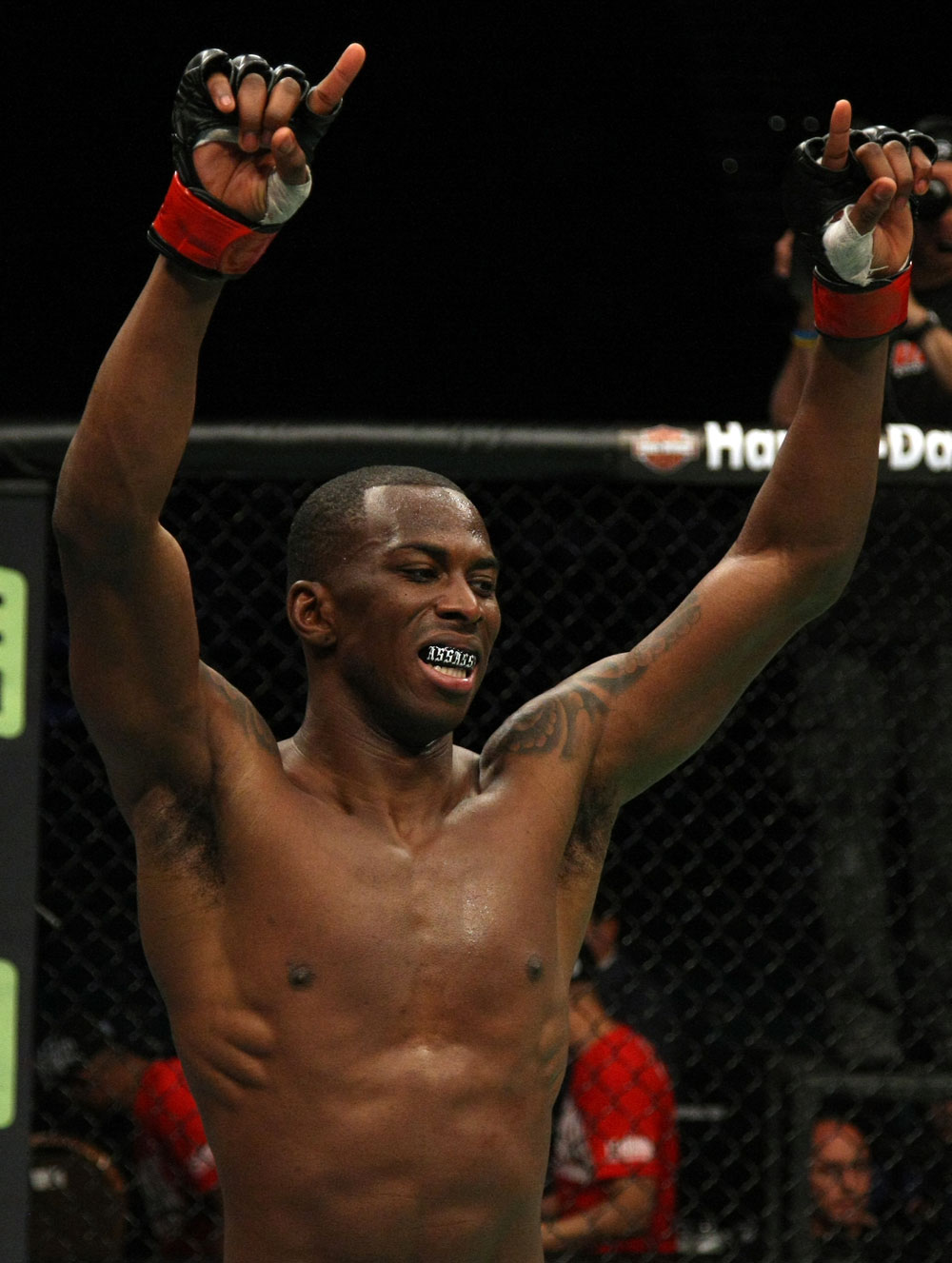 Anthony Njokuani celebrates