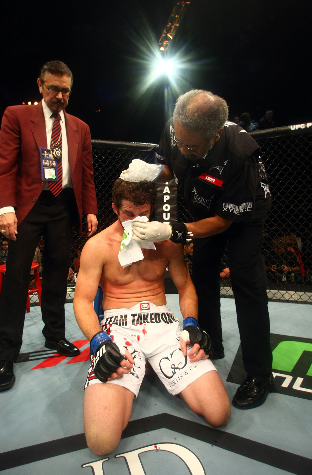 Shane Roller after being knocked out by Melvin Guillard
