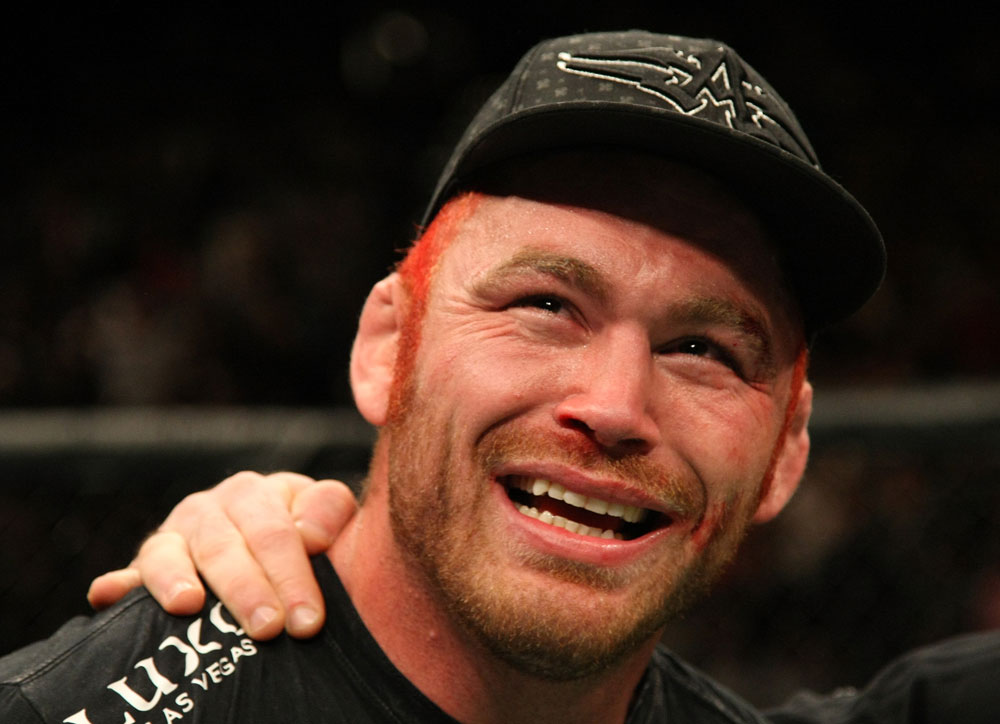 Chris Leben talks with Joe Rogan after his fight.